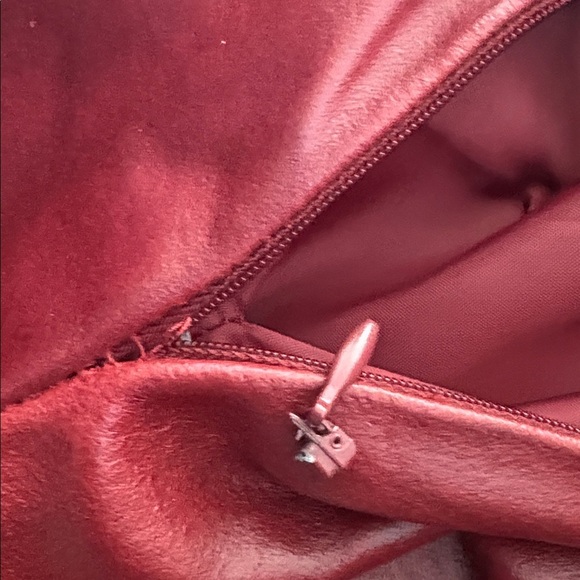 Finity Red Leather Skirt NWT Size 12 - Flaw - Picture 6 of 6